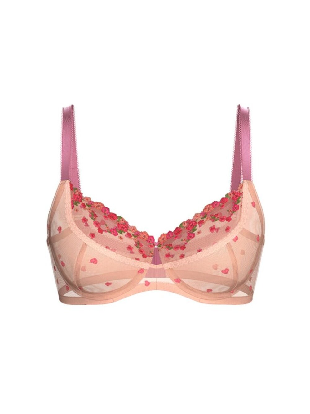 New! Victoria’s Secret Hearts & Roses Embroidery Unlined Bra 40G 34522